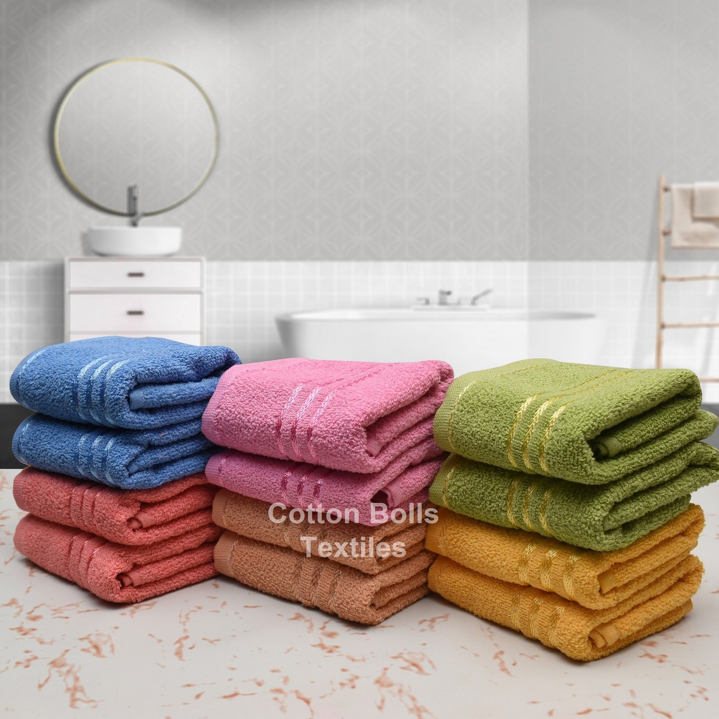 Pack of 12 Poly Cotton Kitchen Terry Towel 400 GSM 30x50 CM