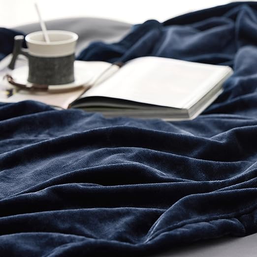 Fleece Double Flat 300 TC Solid Warm Bedsheet Pack Of 1 (Navy Blue)