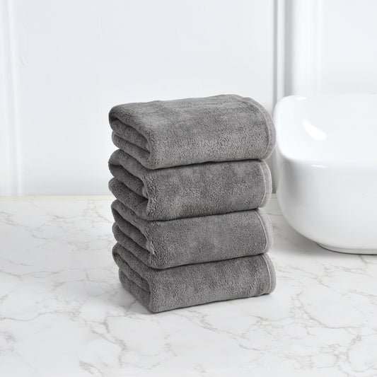 Iris Hand Towel Pack of 4 300 GSM Super Soft Microfiber 40x60 CM