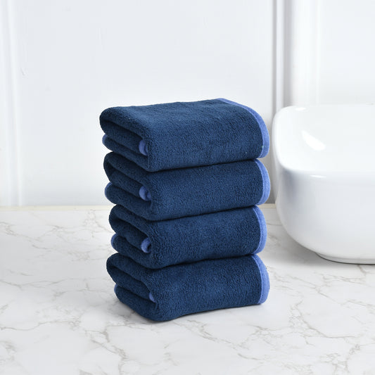 Iris Hand Towel Pack of 4 300 GSM Super Soft Microfiber 40x60 CM