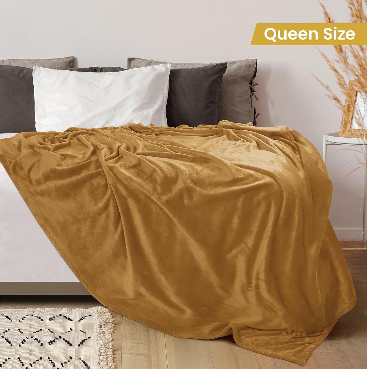Fleece Single Flat 300 TC Solid Warm Bedsheet Pack Of 1 (Brown)