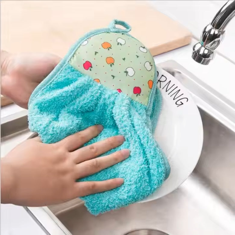 Printed Hanging Towels Pack of 2 Super Soft Microfiber Quick-Dry