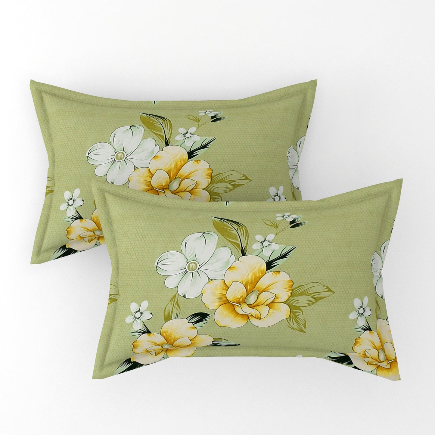 Cotton Bolls Fitted Elatic King Size Double Bedsheet
