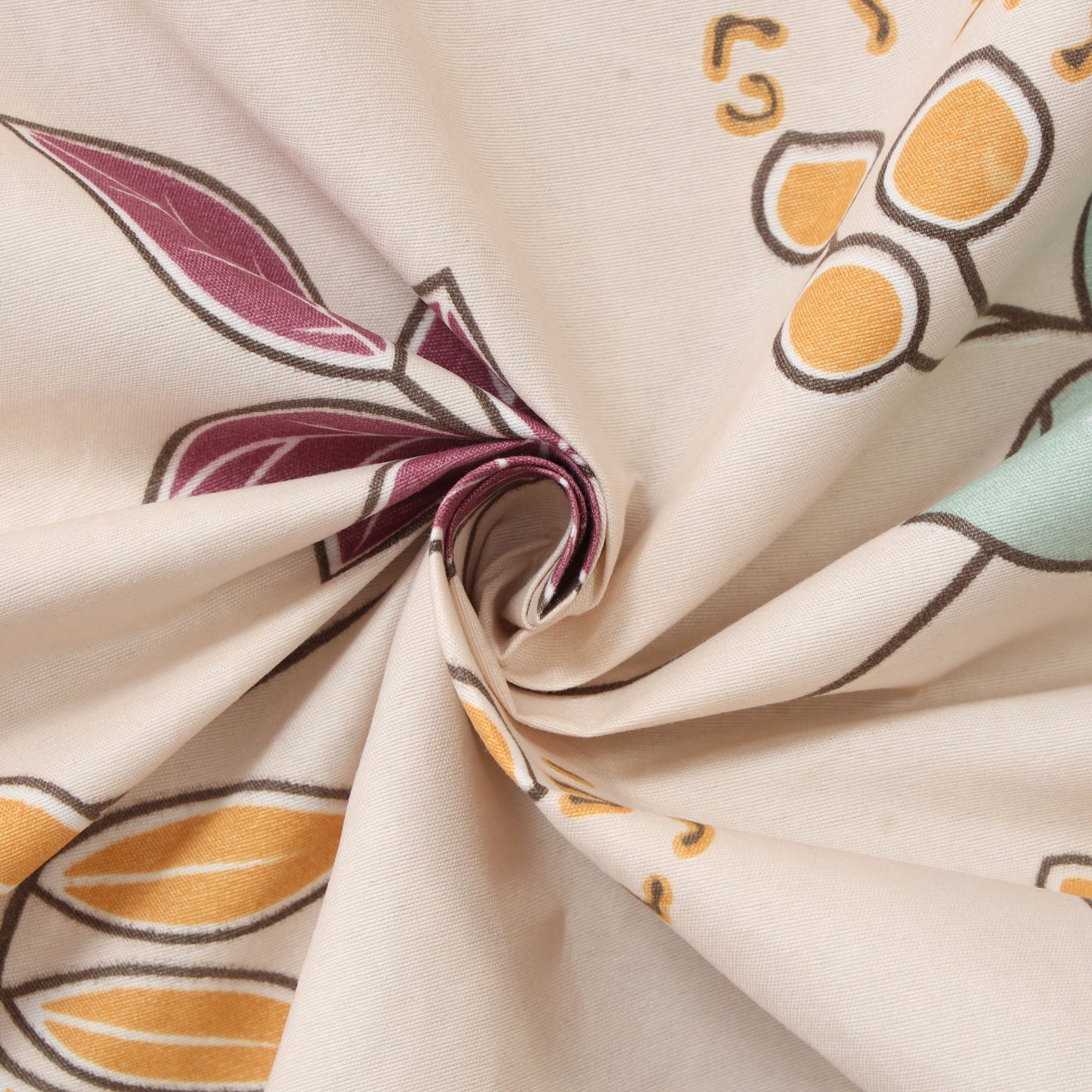 Cotton Bolls Fitted Elatic King Size Double Bedsheet