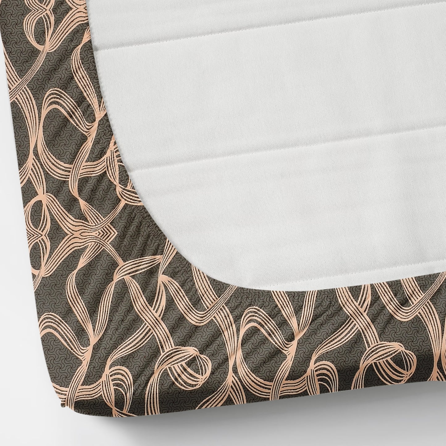 Cotton Bolls Fitted Elastic King Size Double Bedsheet