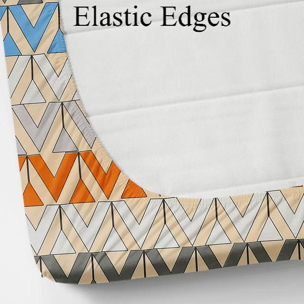 Fitted King Size Bedsheet Glace Cotton with all Round Elastic 72x78x7