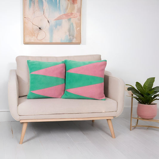 Cotton Bolls Textiles Microfiber Decorative Cushion Covers 40x40 cm Pack of 2