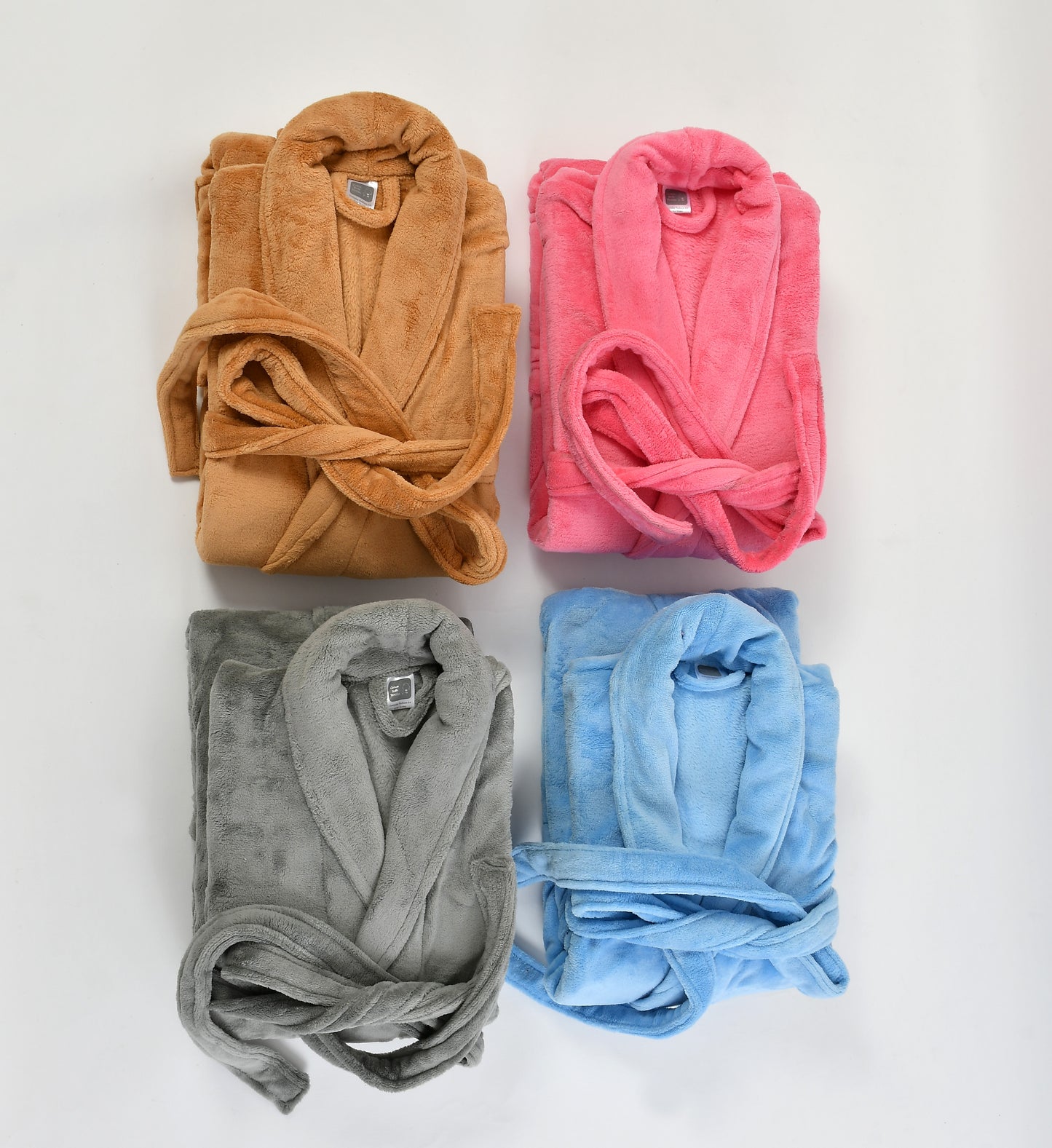 Luxury Plush Grey Unisex Bath Robe Made with Super Soft & Highly Absorbent Microfiber-Brown