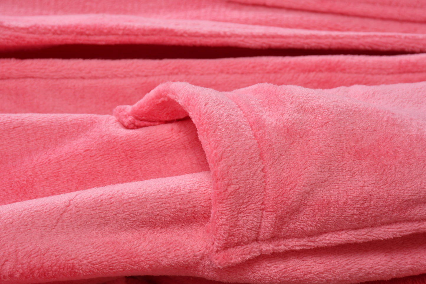 Luxury Plush Grey Unisex Bath Robe Made with Super Soft & Highly Absorbent Microfiber-PINK
