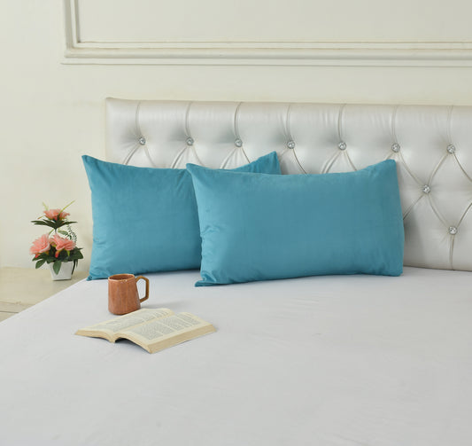 Cotton Bolls Textiles Holland Velvet Decorative Pillow Covers 40x60 cm Pack of 2