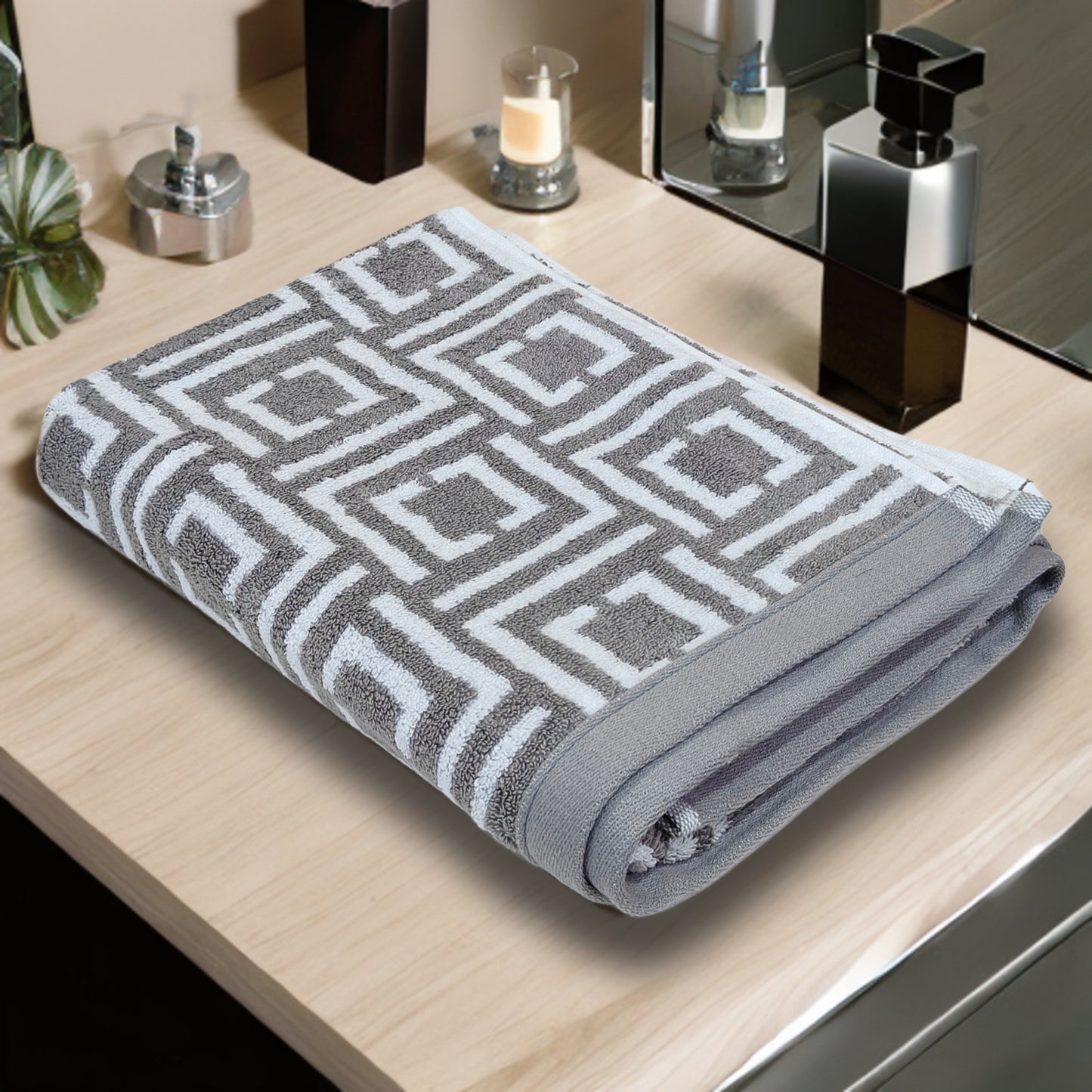 Dual Side 100% Cotton Bath Towel soft, absorbent 650 GSM Large 70x140 cm