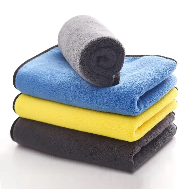 Microfiber Dual Sided Cleaning Cloth For Car 40x40 Cm ,500GSM Pack Of 6 Multicolor