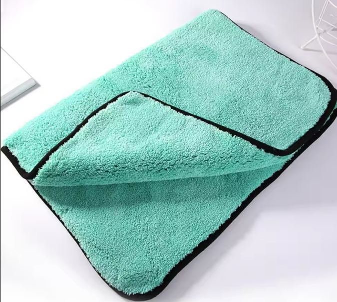 Microfiber Cleaning Cloth For Car 40x40 Cm ,300GSM Pack Of 10 Green