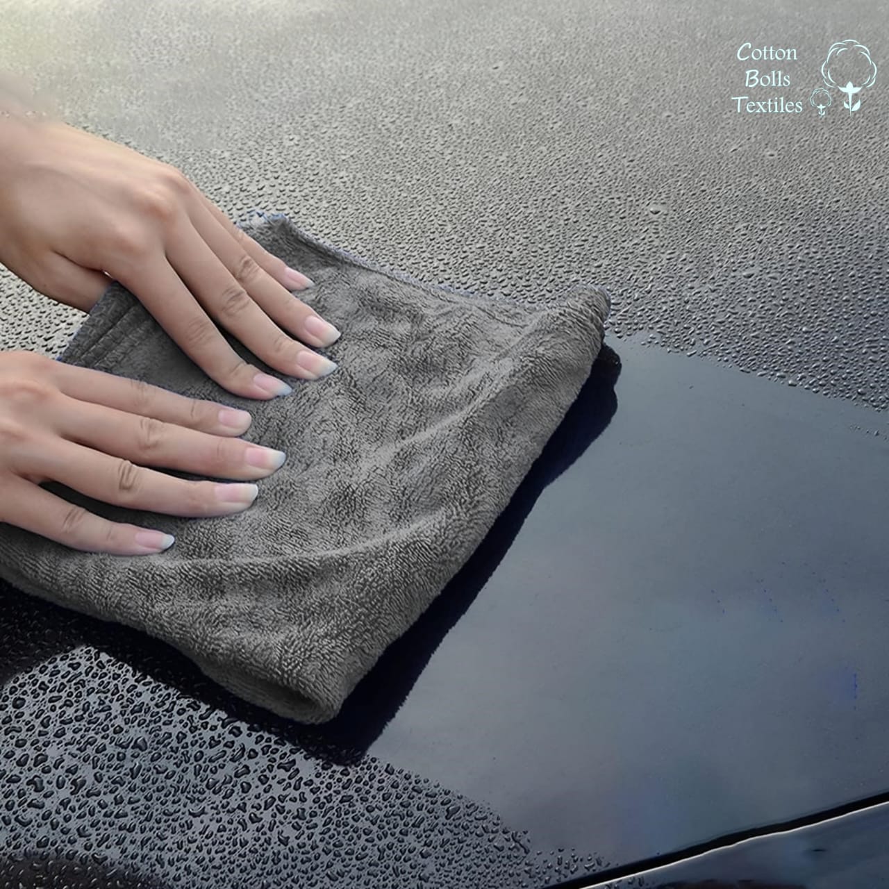 Microfiber Cleaning Cloth For Car 40x40 Cm ,300GSM Pack Of 10 Grey