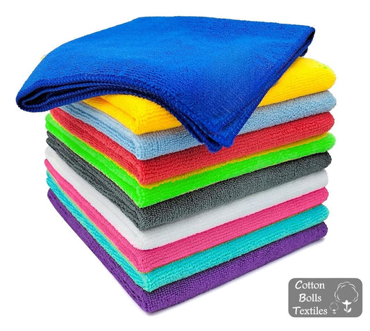 Microfiber Cleaning Cloth For Car 40x40 Cm ,300GSM Pack Of 10 Multicolor