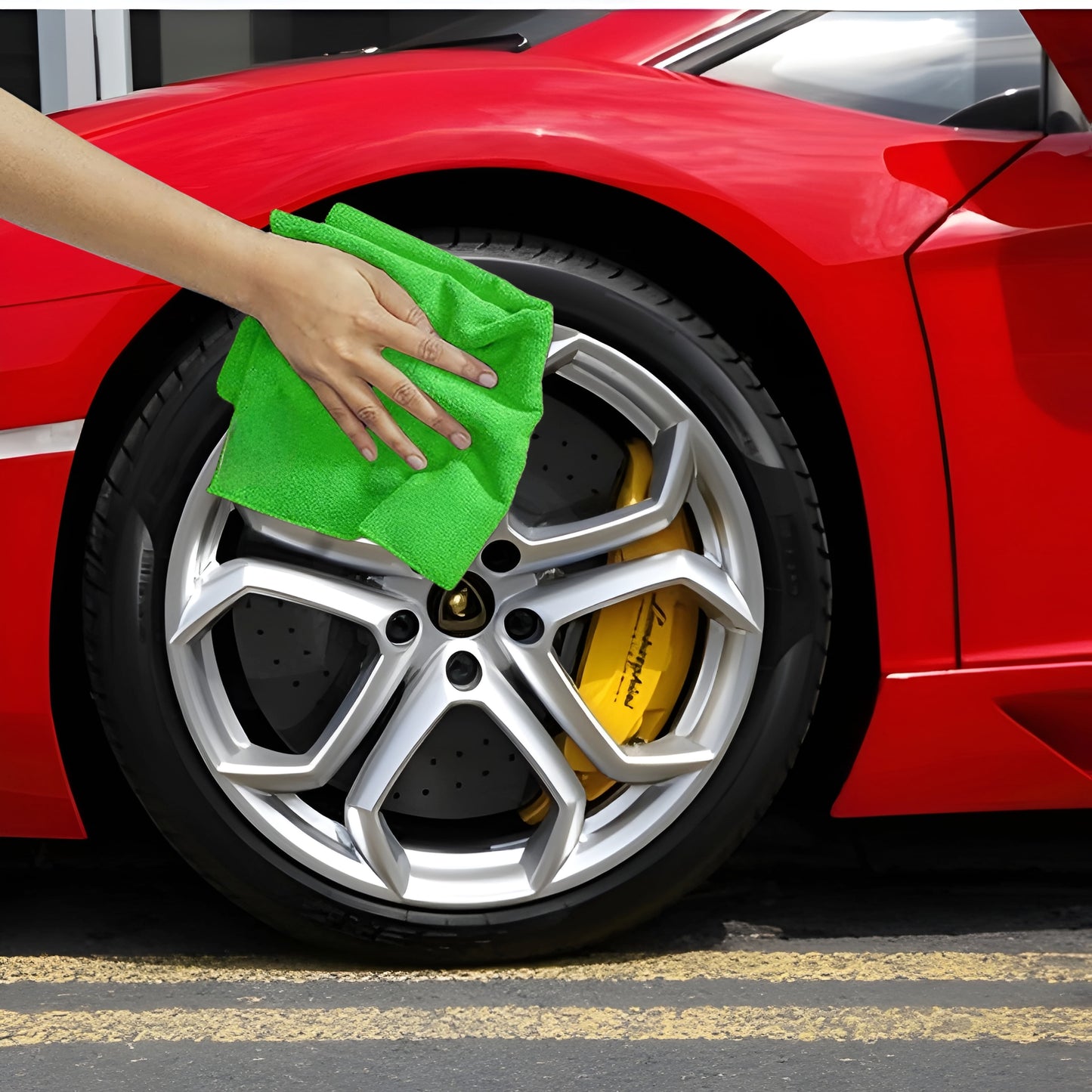 Microfiber Cleaning Cloth For Car 40x40 Cm ,300GSM Pack Of 10 Multicolor