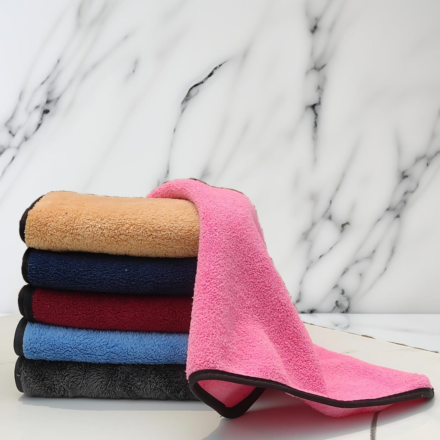 Microfiber Cleaning Cloth For Car 40x40 Cm ,300GSM Pack Of 10 Multi