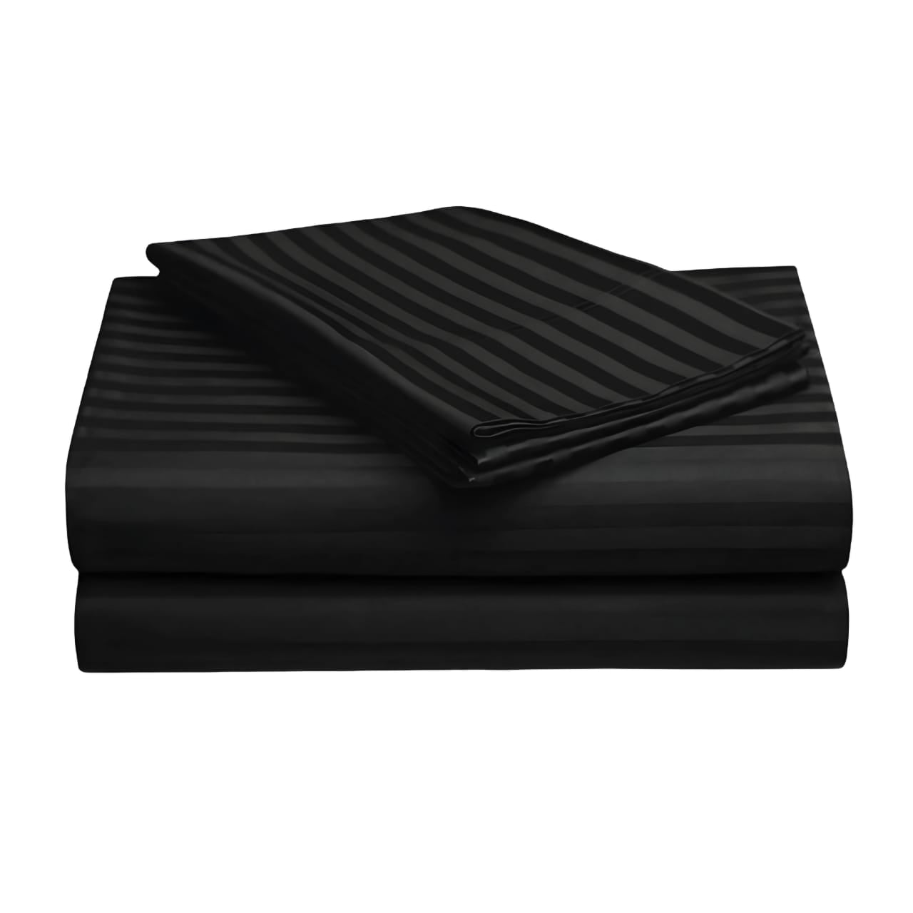 Cotton Bolls 300 TC 100% Cotton Stripes King Bed Sheet - Premium Bedsheet and 2 Pillow Covers