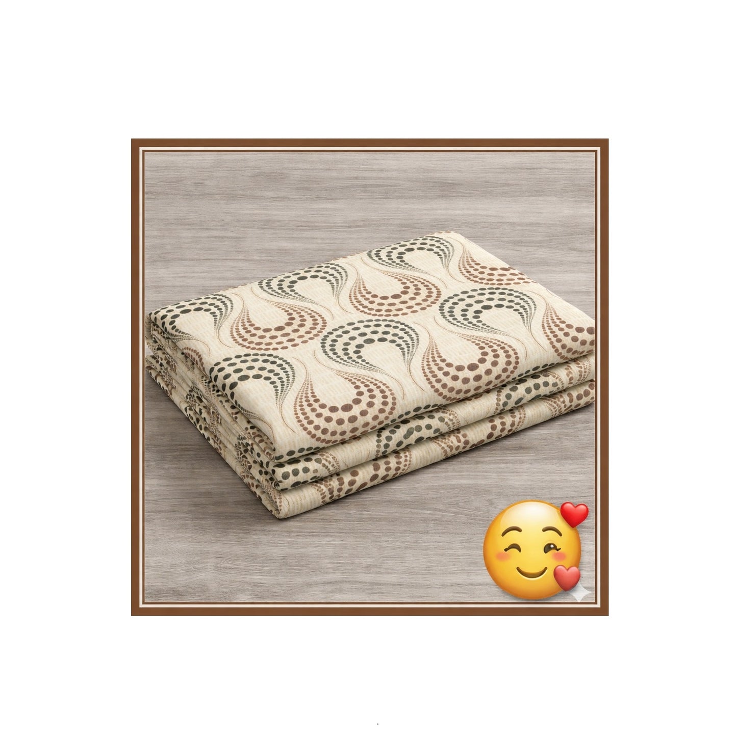 Glace Cotton Double Bedsheet with 2 Pillow Covers - Fade Resistant Soft Breathable Fabric