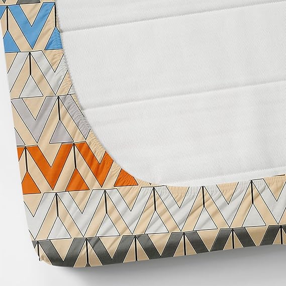 Pack of 2 Fitted King Size Bedsheet Glace Cotton with all Round Elastic 72x78x7