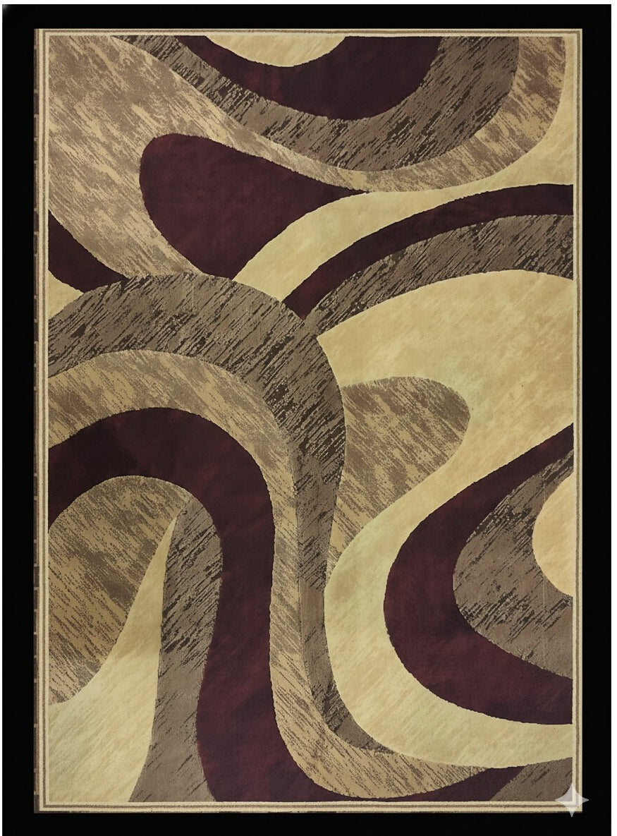Printed Flat Room Carpet, Plain Rug for Living Room – 5x7 Feet (Brown)