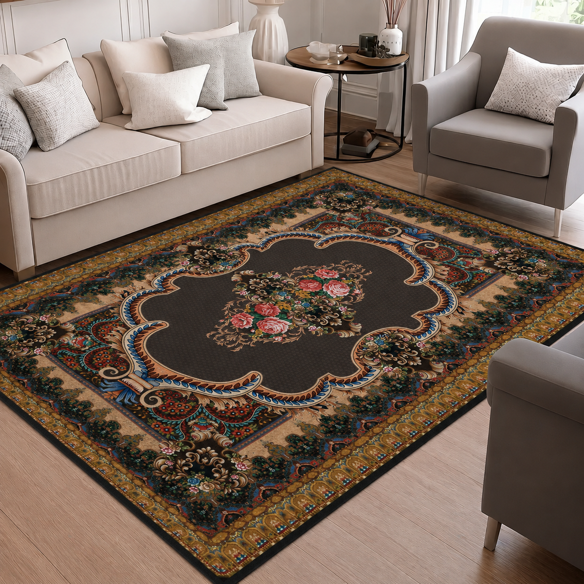 Classic Printed Area Rug – 5×7 Feet, Foldable & Lightweight