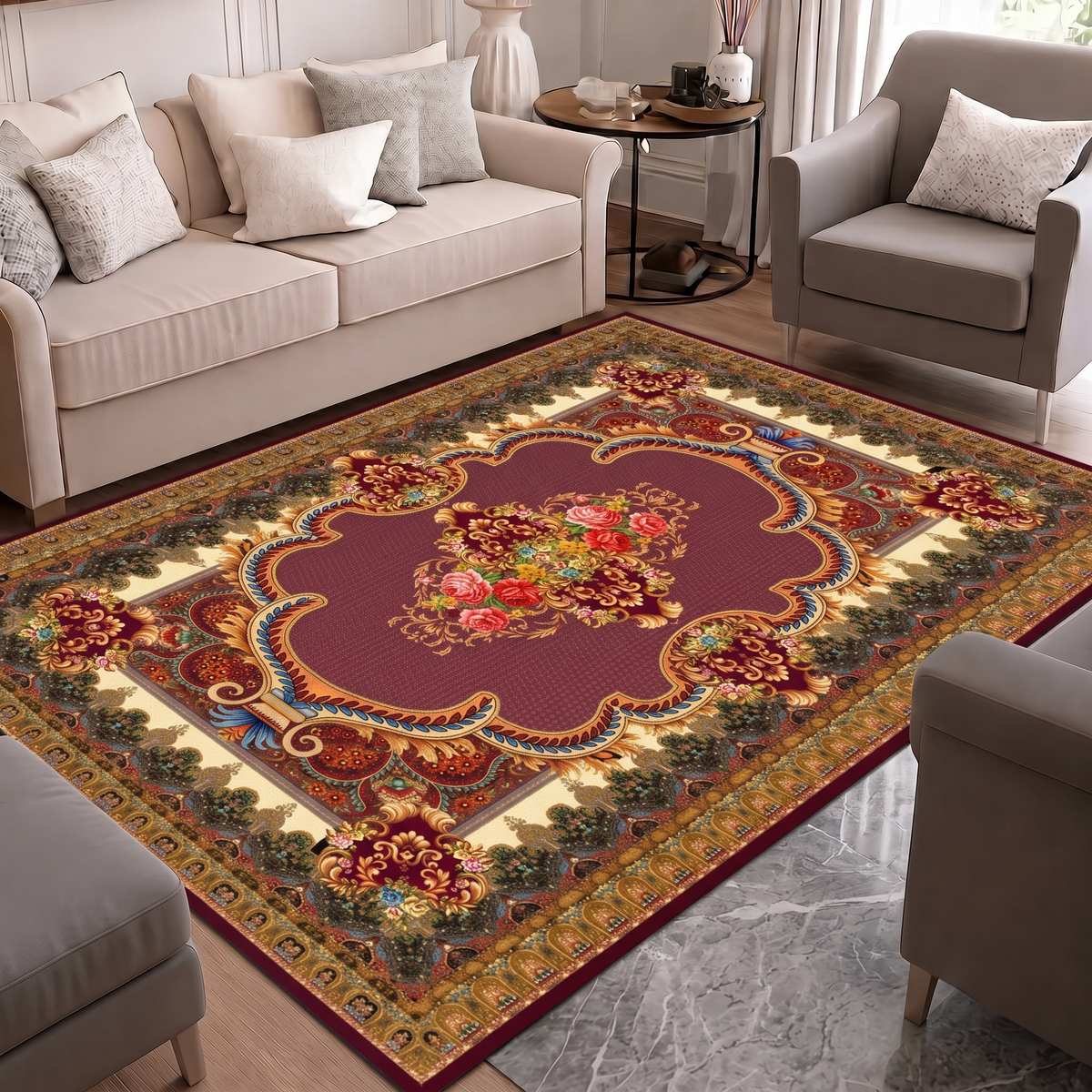 Classic Printed Area Rug – 5×7 Feet, Foldable & Lightweight