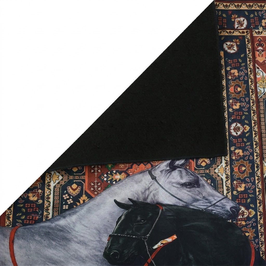 Wild Animal Print Area Rug 5x7 ft | Lightweight & Foldable Carpet