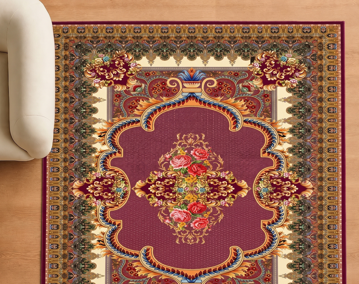 Classic Printed Area Rug – 5×7 Feet, Foldable & Lightweight