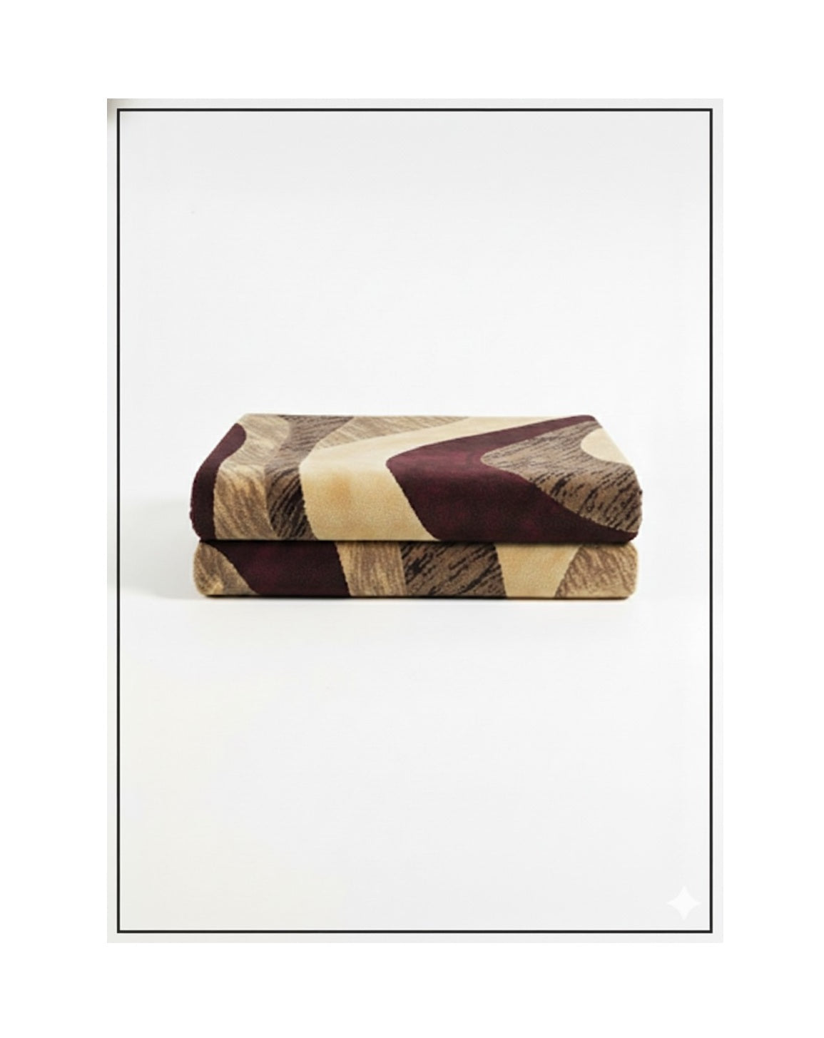 Printed Flat Room Carpet, Plain Rug for Living Room – 5x7 Feet (Brown)