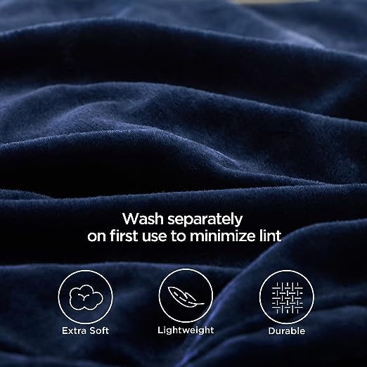 Fleece Double Flat 300 TC Solid Warm Bedsheet Pack Of 1 (Navy Blue)