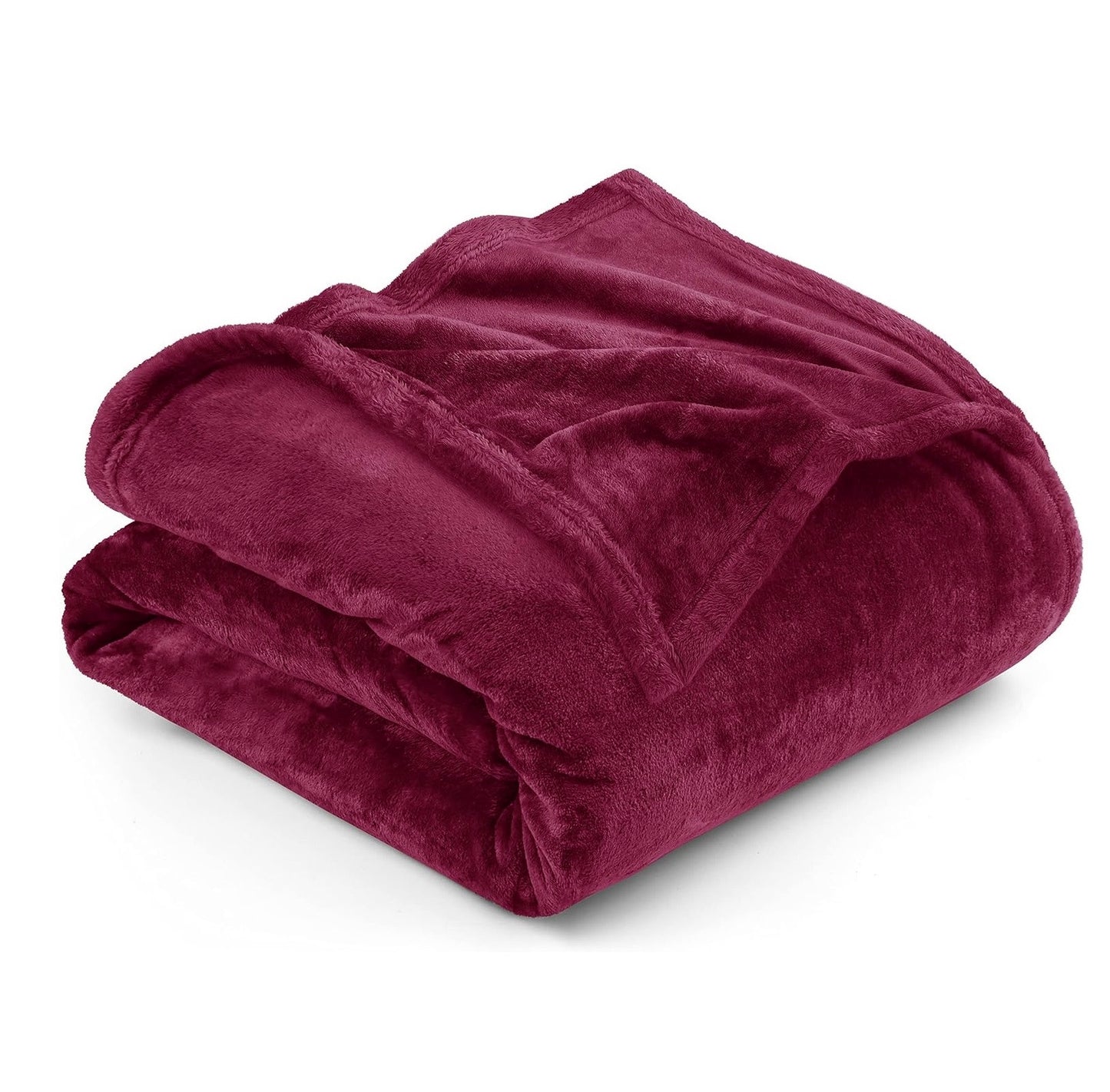 Fleece Single Flat 300 TC Solid Warm Bedsheet Pack Of 1 (Maroon)