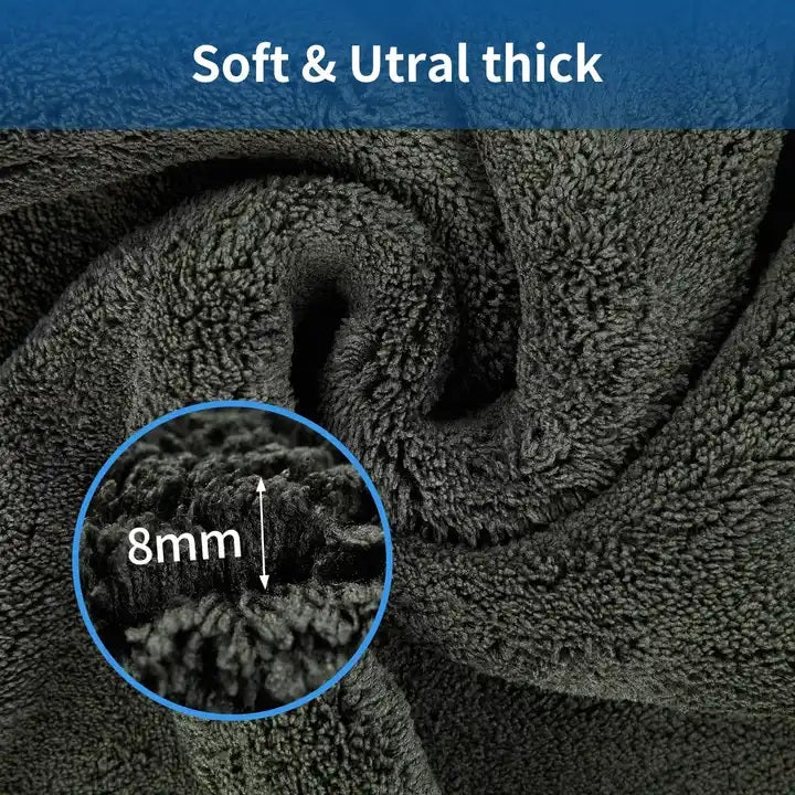 Microfiber Cleaning Cloth For Car 40x40 Cm ,300GSM Pack Of 10 Grey