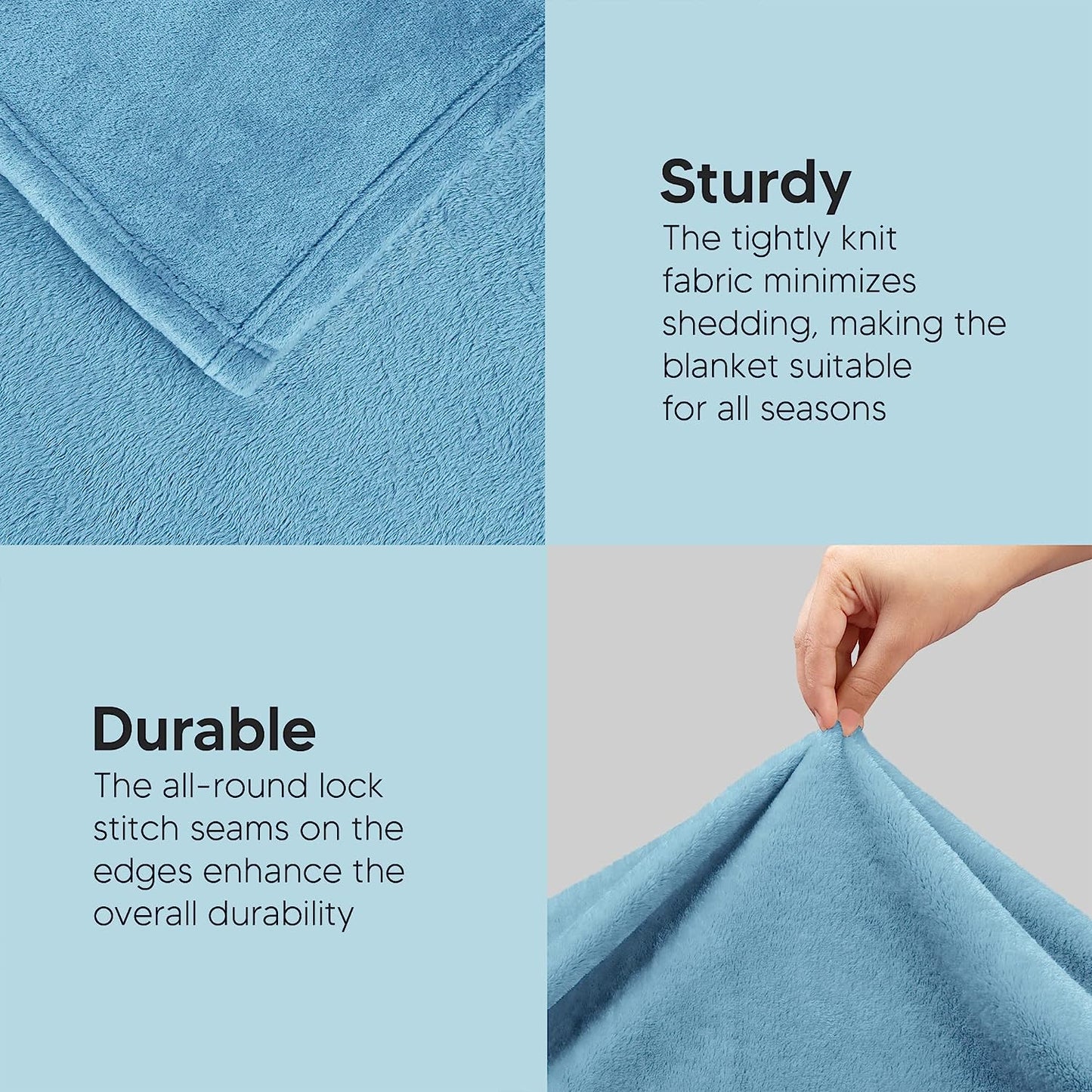 Fleece Single Flat 300 TC Solid Warm Bedsheet Pack Of 1 (Aqua)