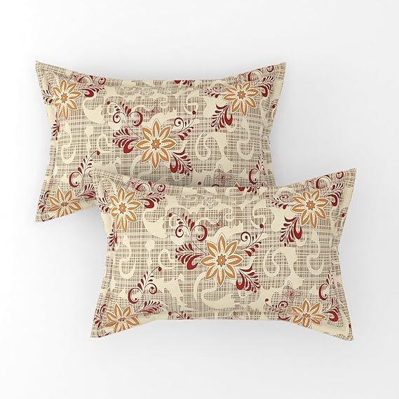 Pack of 2 Fitted King Size Bedsheet Glace Cotton with all Round Elastic 72x78x7