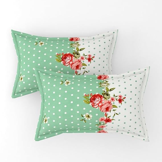 Pack of 2 Fitted King Size Bedsheet Glace Cotton with all Round Elastic 72x78x7