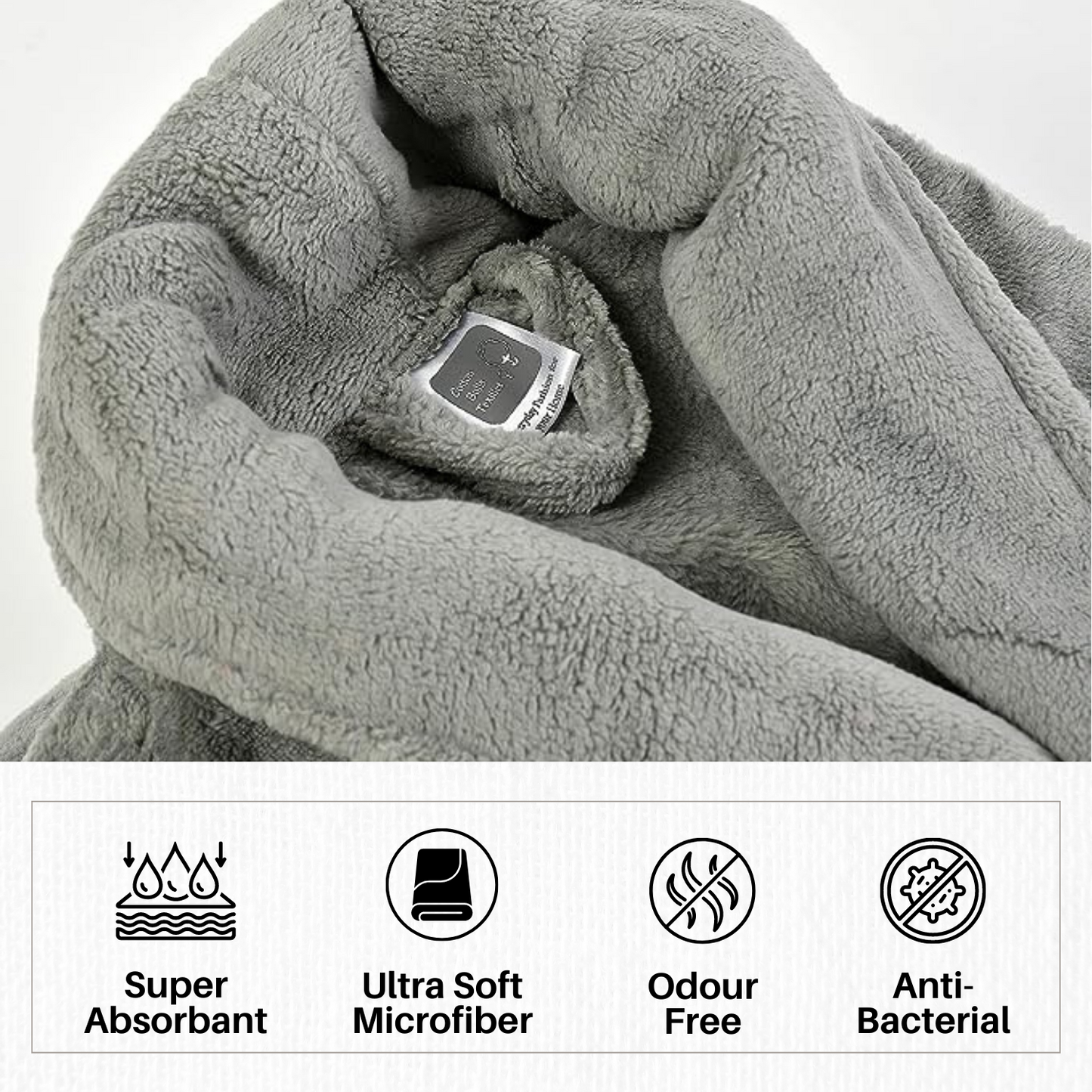 Luxury Plush Unisex Bath Robe Made with Super Soft & Highly Absorbent Microfiber