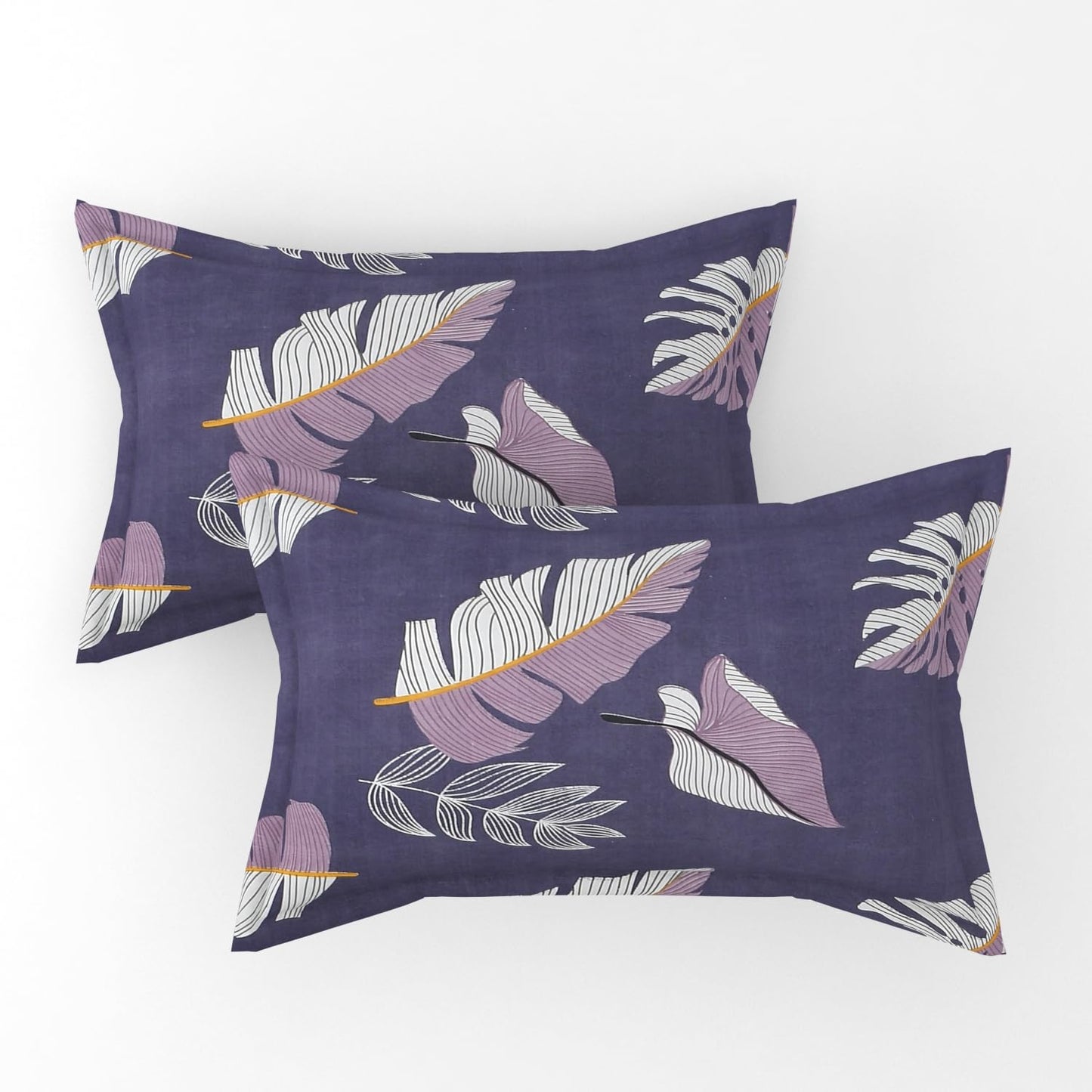 Pack of 2 Fitted King Size Bedsheet Glace Cotton with all Round Elastic 72x78x7