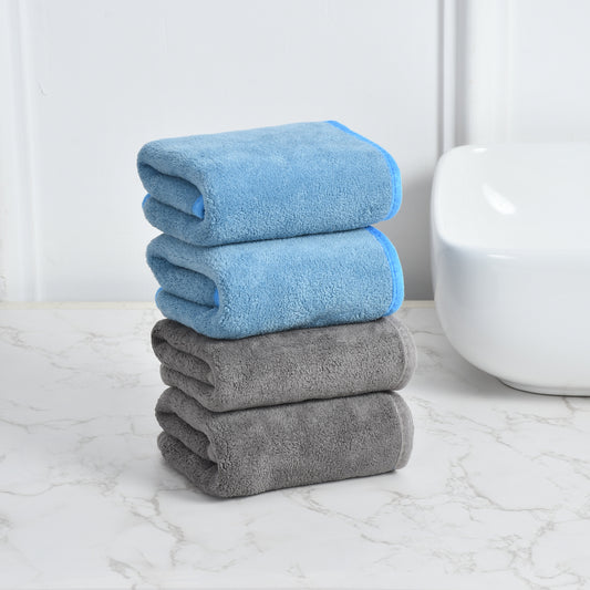 Iris Hand Towel Pack of 4 300 GSM Super Soft Microfiber 40x60 CM