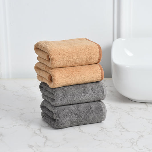 Iris Hand Towel Pack of 4 300 GSM Super Soft Microfiber 40x60 CM