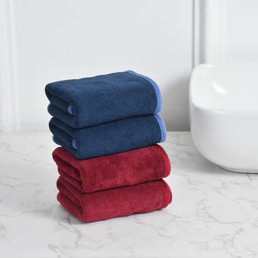 Iris Hand Towel Pack of 4 300 GSM Super Soft Microfiber 40x60 CM