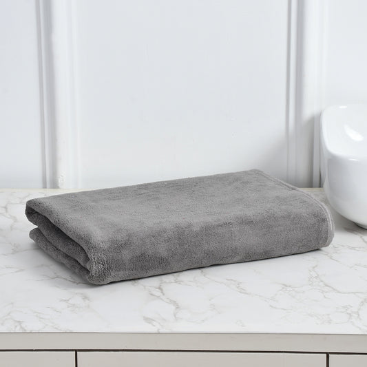 Iris Bath Towel 300 GSM Super Soft Microfiber 70x140 CM Grey
