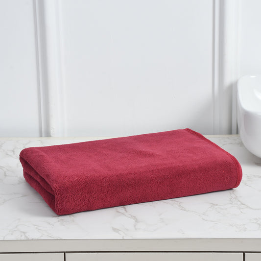 Iris Bath Towel 300 GSM Super Soft Microfiber 70x140 CM Maroon