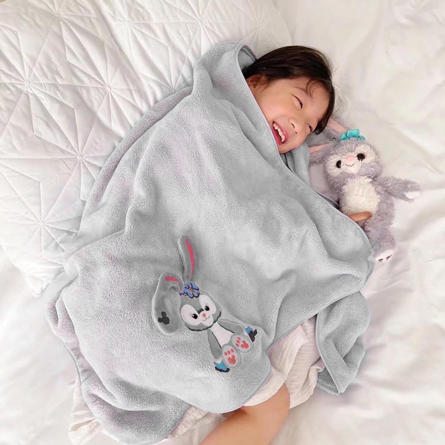 Cotton Bolls Quick Dry Microfiber Bunny Bath Towel Large Size