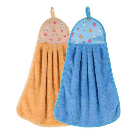 Printed Hanging Towels Pack of 2 Super Soft Microfiber Quick-Dry