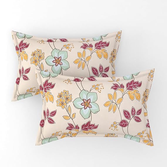 Pack of 2 Fitted King Size Bedsheet Glace Cotton with all Round Elastic 72x78x7