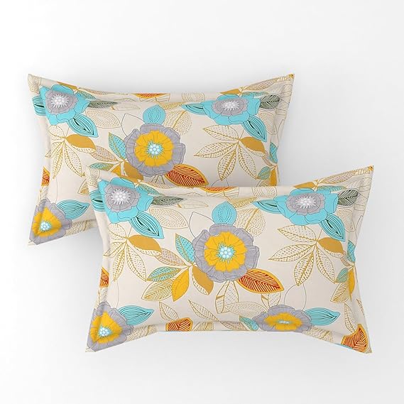 Pack of 2 Fitted King Size Bedsheet Glace Cotton with all Round Elastic 72x78x7