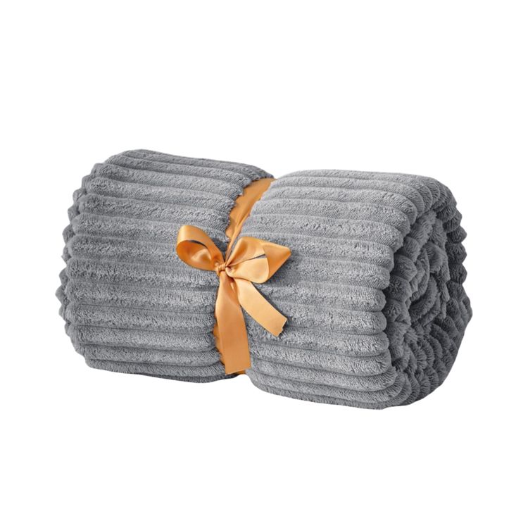 SUPER SOFT FLEECE RIBBED BLANKET ALL SEASON