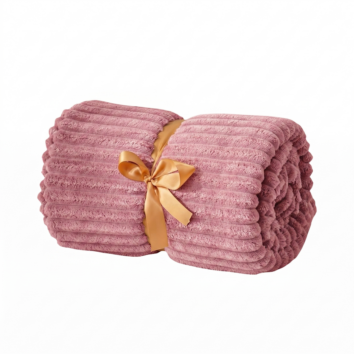 SUPER SOFT FLEECE RIBBED BLANKET ALL SEASON
