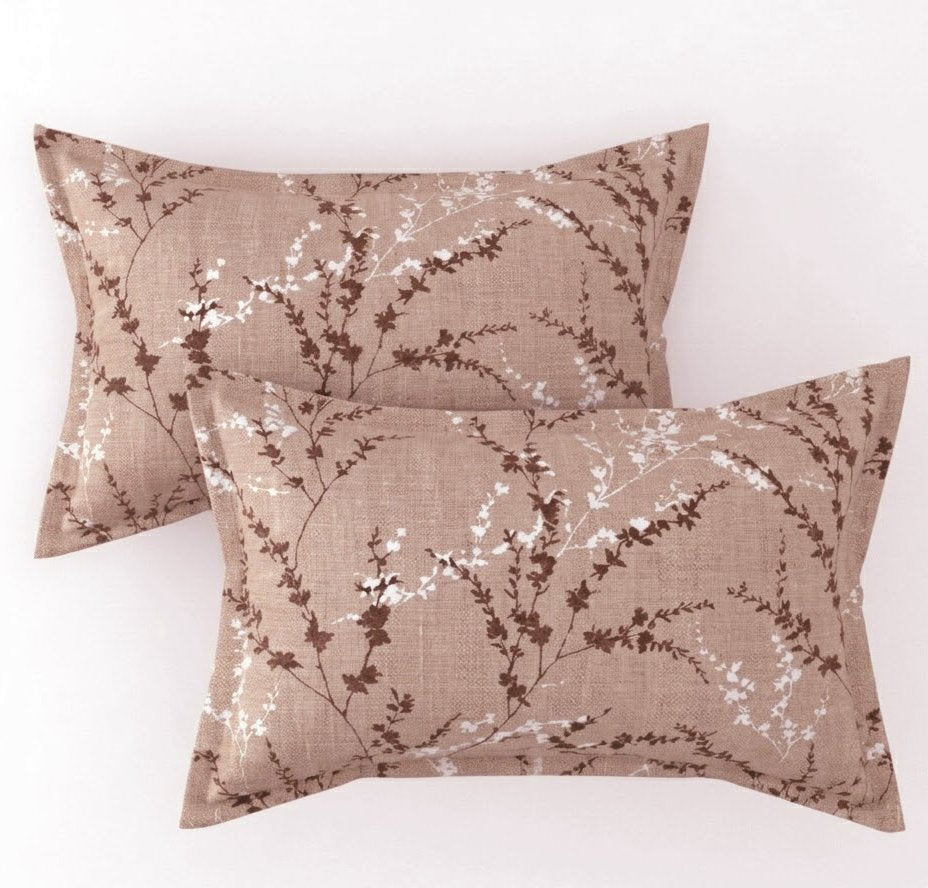 Glace Cotton Double Bedsheet with 2 Pillow Covers - Fade Resistant Soft Breathable Fabric